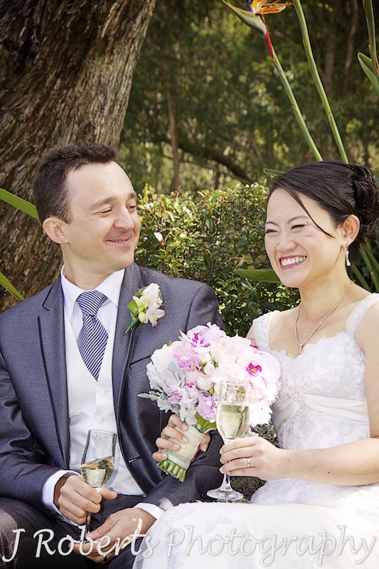Couple laughing - wedding photography sydney